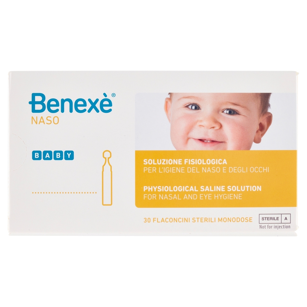 Benexè Naso Baby Soluzione Fisiologica per l'Igiene del Naso e degli Occhi 30 x 5 ml